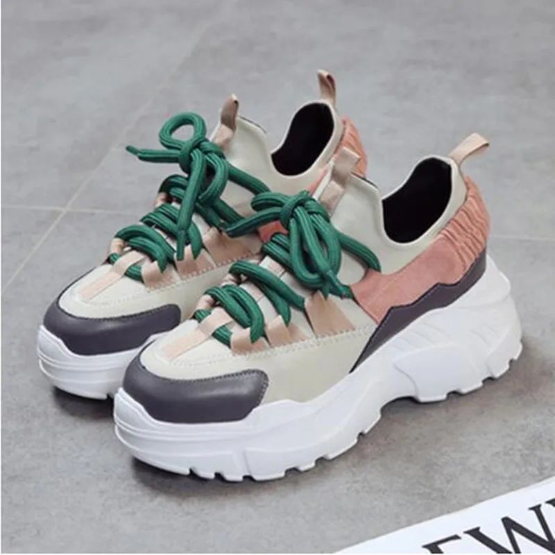 New 2018 Women Platform Sneakers Breathable Mesh High Heel Autumn Casual Shoes Height Increasing Woman Outdoor Shoes
New 2018 Women Platform Sneakers Breathable Mesh High Heel Autumn Casual Shoes Height Increasing Woman Outdoor Shoes