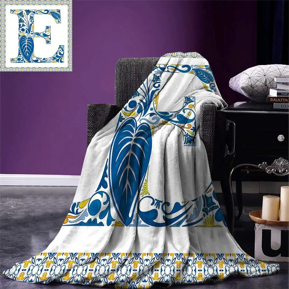 Letter E Throw Portuguese Tiles and Floral Arrangement Colorful Artistic Design Alphabet Warm Microfiber Blanket
Letter E Throw Portuguese Tiles and Floral Arrangement Colorful Artistic Design Alphabet Warm Microfiber Blanket