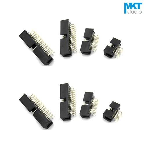 10Pcs Right Angle Pins 2.54mm Pitch DC3 Male IDC Connector Shrouded Sample 6P 8P 10P 12P 14P 16P 18P 20P
10Pcs Right Angle Pins 2.54mm Pitch DC3 Male IDC Connector Shrouded Sample 6P 8P 10P 12P 14P 16P 18P 20P