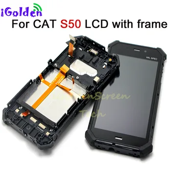 

100% Tested LCD screen display +Touch Screen digitizer For 4.7"Caterpillar CAT S50 LCD with frame free shipping+Tools