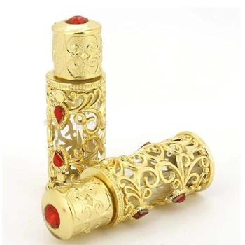 3ml Gold Vintage Metal Glass Empty Perfume Bottle Container Essential Oil Bottles Decor Ladies Gift
3ml Gold Vintage Metal Glass Empty Perfume Bottle Container Essential Oil Bottles Decor Ladies Gift
