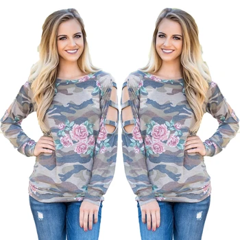 New Arrivals Women Ladies Fashion Long Sleeve Hollow Out Loose Blouses Shirts Floral Camo Printed Summer Women Blouses
New Arrivals Women Ladies Fashion Long Sleeve Hollow Out Loose Blouses Shirts Floral Camo Printed Summer Women Blouses