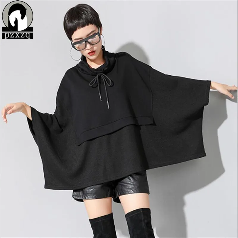 Harajuku Spring new female Tshirt loose bat sleeve sweater cloak large size women's stitching seven-point sleeve T-shirt female 
Harajuku Spring new female Tshirt loose bat sleeve sweater cloak large size women's stitching seven-point sleeve T-shirt female