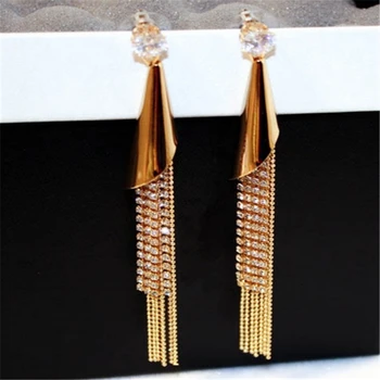 Rhinestone Tassel Long Earrings Gold Silver Color For Women Fashion New Trendy Jewelry Accessories Bijoux Female Gift NWLE1146
Rhinestone Tassel Long Earrings Gold Silver Color For Women Fashion New Trendy Jewelry Accessories Bijoux Female Gift NWLE1146