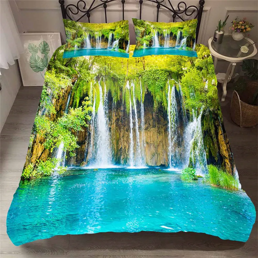 Bedding Set 3D Printed Duvet Cover Bed Set Forest waterfall Home Textiles for Adults Bedclothes with Pillowcase #SL01
Bedding Set 3D Printed Duvet Cover Bed Set Forest waterfall Home Textiles for Adults Bedclothes with Pillowcase #SL01