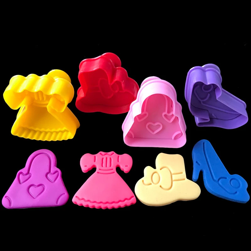 4PCS Fashion Bag Hat Dress High Heel Shoes Cookie Cutter Fondant Cake Molds Dessert Sandwich Biscuit Decoration Tools Mould D763
4PCS Fashion Bag Hat Dress High Heel Shoes Cookie Cutter Fondant Cake Molds Dessert Sandwich Biscuit Decoration Tools Mould D763