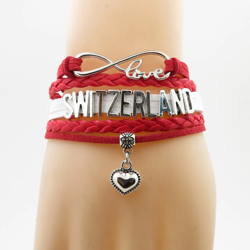 infinity love switzerland Bracelet heart Charm love switzerland country flag bracelets & bangles for woman and man jewelry
infinity love switzerland Bracelet heart Charm love switzerland country flag bracelets & bangles for woman and man jewelry
