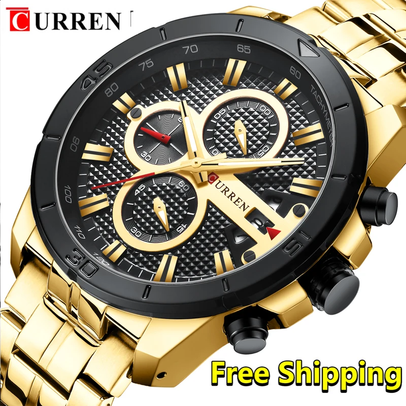 Curren Men Watch 2019 Top Brand Luxury Business Gold Men's Wrist Watch Chronograph Golden Man Watch 2018 Relogio Masculino
Curren Men Watch 2019 Top Brand Luxury Business Gold Men's Wrist Watch Chronograph Golden Man Watch 2018 Relogio Masculino