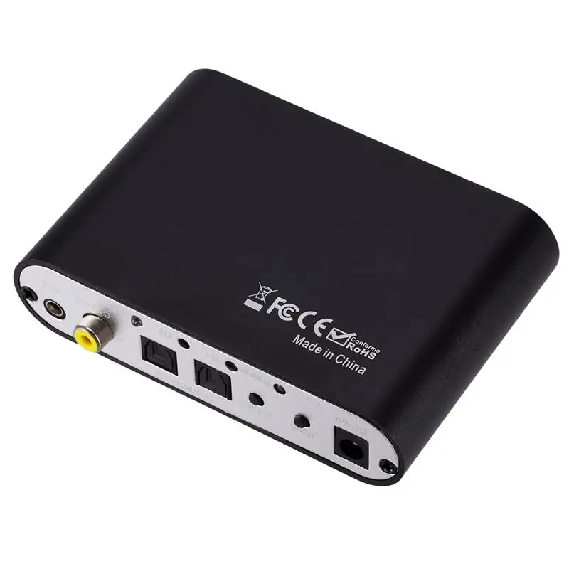 5.1 CH Audio Decoder SPDIF Coaxial To RCA DTS AC3 Digital To 5.1 Amplifier Analog Converter For PS3,DVD Player, Xbox
5.1 CH Audio Decoder SPDIF Coaxial To RCA DTS AC3 Digital To 5.1 Amplifier Analog Converter For PS3,DVD Player, Xbox