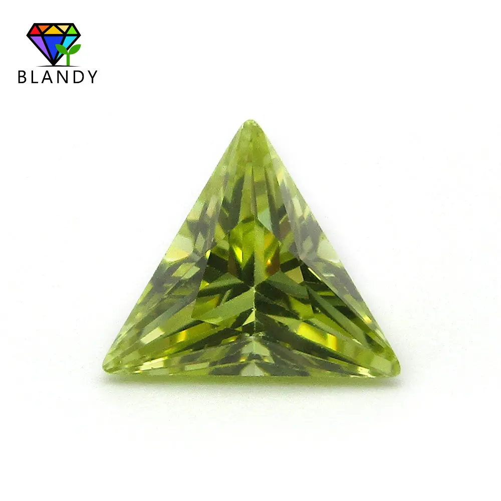 3*3mm~10*10mm Triangle Shape Peridot Yellow Cubic Zirconia Stone 5A Machine Cut Olive Yellow Loose CZ Gems For Jewelry
3*3mm~10*10mm Triangle Shape Peridot Yellow Cubic Zirconia Stone 5A Machine Cut Olive Yellow Loose CZ Gems For Jewelry