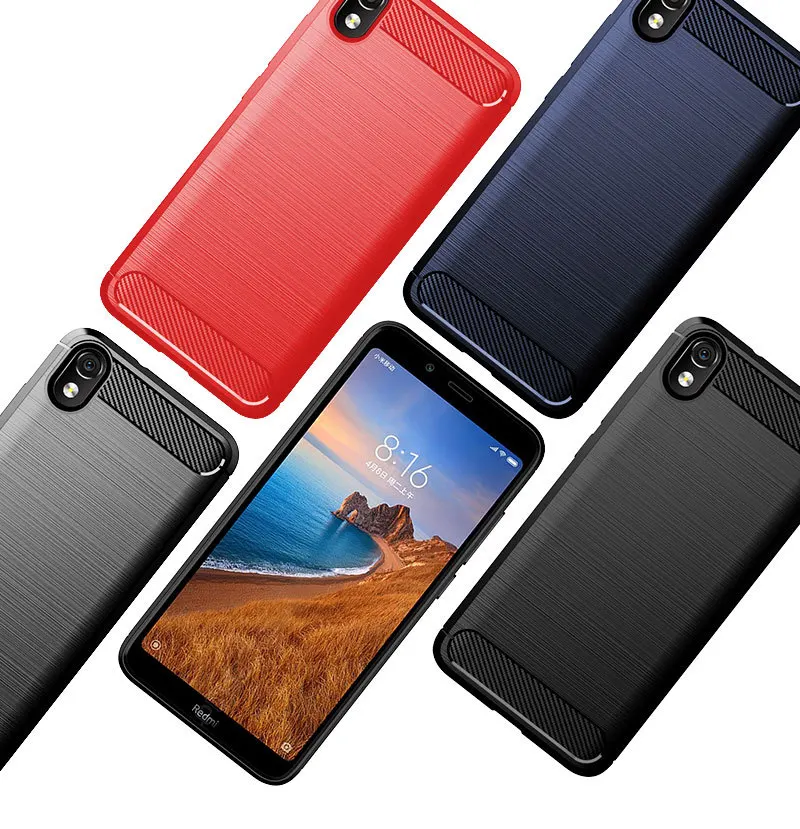 Чехол из углеродного волокна и ТПУ для Xaomi Redmi 7 Pro силиконовый чехол телефона Xiaomi 7A