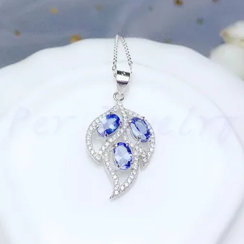 Natural tanzanite leaf style necklace pendant Free shipping 925 sterling silver 0.55ct*3pcs gemstone Fine jewelry #B97503
Natural tanzanite leaf style necklace pendant Free shipping 925 sterling silver 0.55ct*3pcs gemstone Fine jewelry #B97503