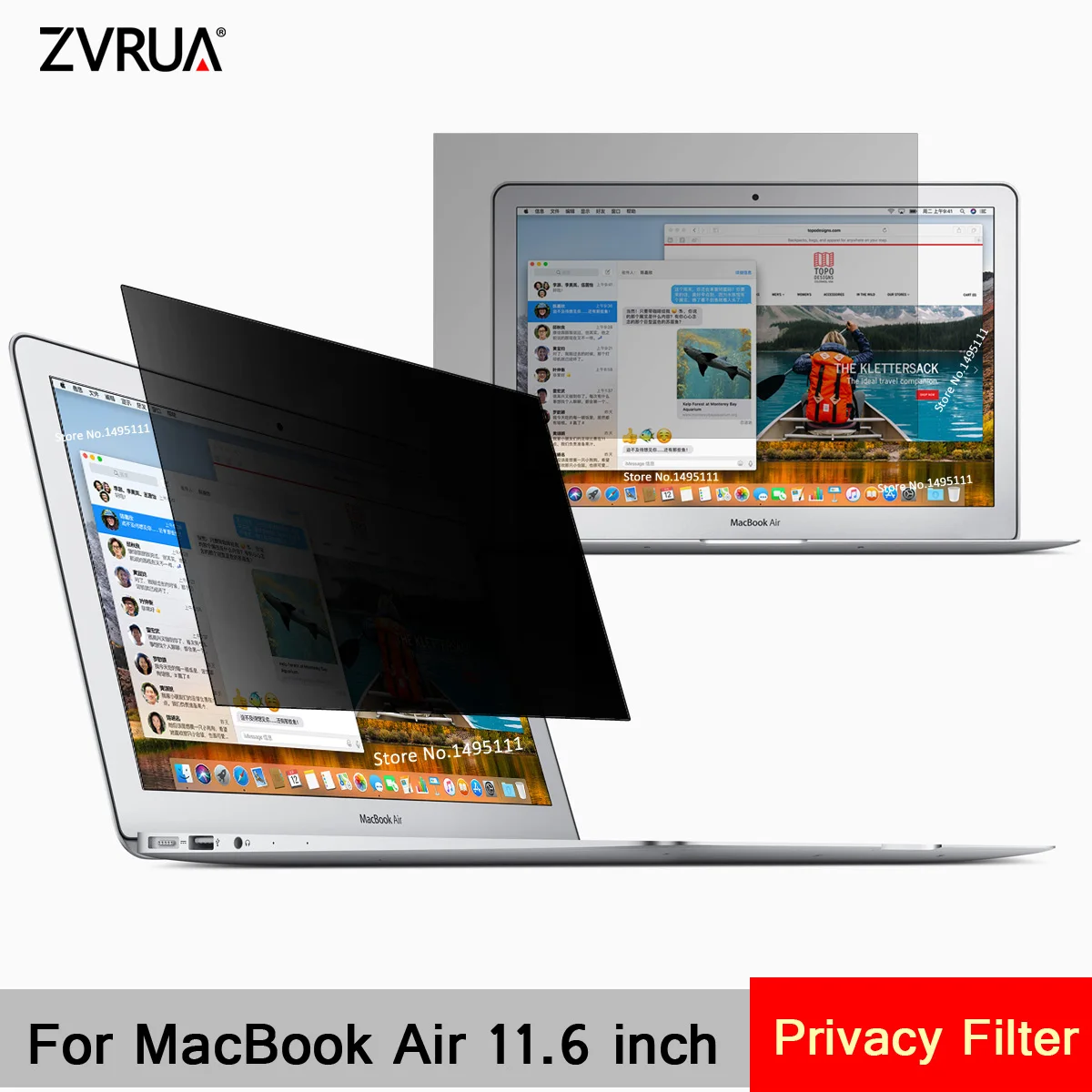 For Apple MacBook Air 11.6 inch (256mm*144mm) Privacy Filter Laptop Notebook Anti-glare Screen protector Protective film