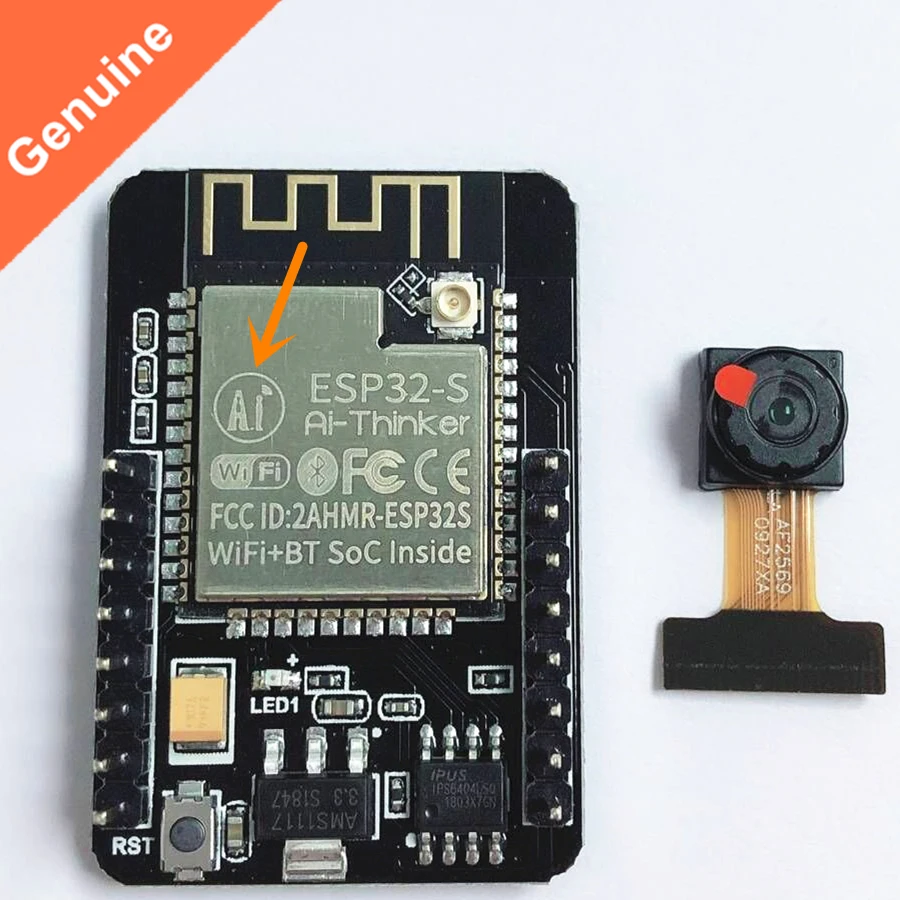 Original ESP32-CAM WiFi + Bluetooth Module Camera Module Development Board ESP32 with Camera Module OV2640 2MP
Original ESP32-CAM WiFi + Bluetooth Module Camera Module Development Board ESP32 with Camera Module OV2640 2MP
