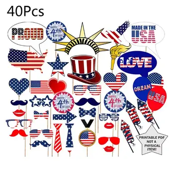 40pcs/set 4th Of July American Independence Day Props For Photo Shoot Home Party Decoration Creative
40pcs/set 4th Of July American Independence Day Props For Photo Shoot Home Party Decoration Creative