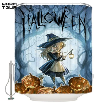 WARMTOUR Shower Curtain Halloween Pumpkin Girl Waterproof Shower Curtain Bathroom Decor
WARMTOUR Shower Curtain Halloween Pumpkin Girl Waterproof Shower Curtain Bathroom Decor