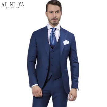 Deep Blue 3 Piece Wedding Suits For Men Shawl Lapel Groomsmen Tuxedos Suits Slim Fit Groomsmen Suit (Jacket+Pants+Tie+Vest)
Deep Blue 3 Piece Wedding Suits For Men Shawl Lapel Groomsmen Tuxedos Suits Slim Fit Groomsmen Suit (Jacket+Pants+Tie+Vest)