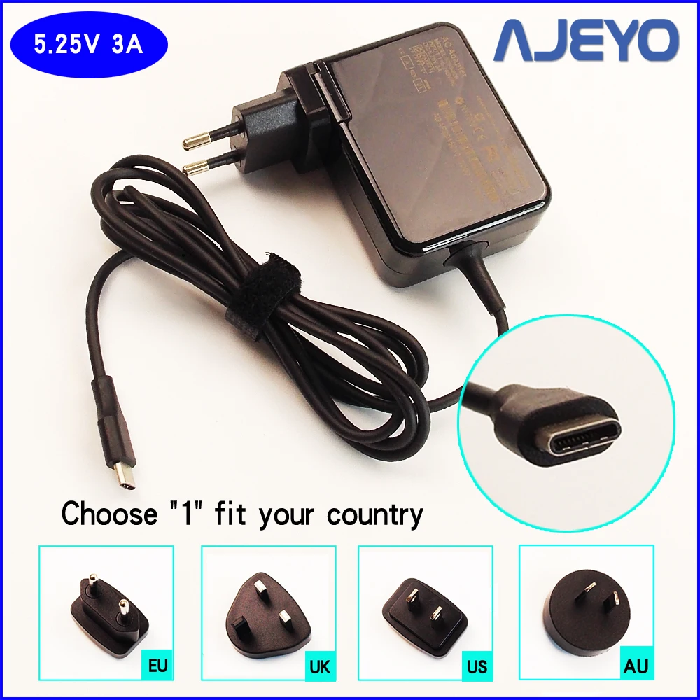 AJEYO 5.25V 3A USB-C TYPE-C Ac Power Adapter Battery Charger for OnePlus 2,Asus Zen AiO Tablet,Nextbit Robin,Sony Xpera Z5
AJEYO 5.25V 3A USB-C TYPE-C Ac Power Adapter Battery Charger for OnePlus 2,Asus Zen AiO Tablet,Nextbit Robin,Sony Xpera Z5