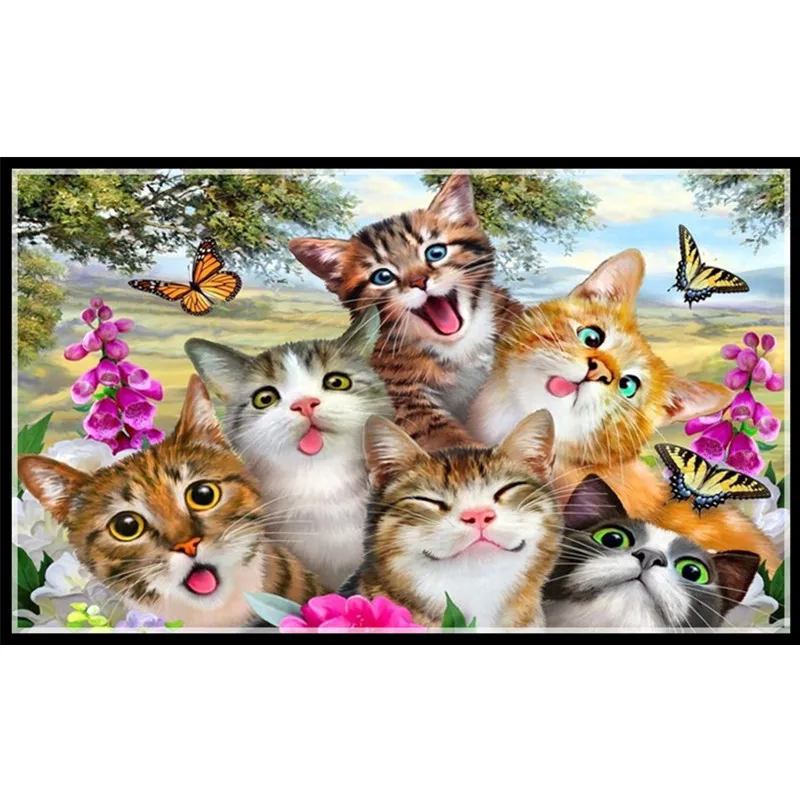 5D Diy Diamond Painting Cross Stitch Cats Animals Round Diamond Picture Diamond Embroidery Home Decor for Child's gift
5D Diy Diamond Painting Cross Stitch Cats Animals Round Diamond Picture Diamond Embroidery Home Decor for Child's gift
