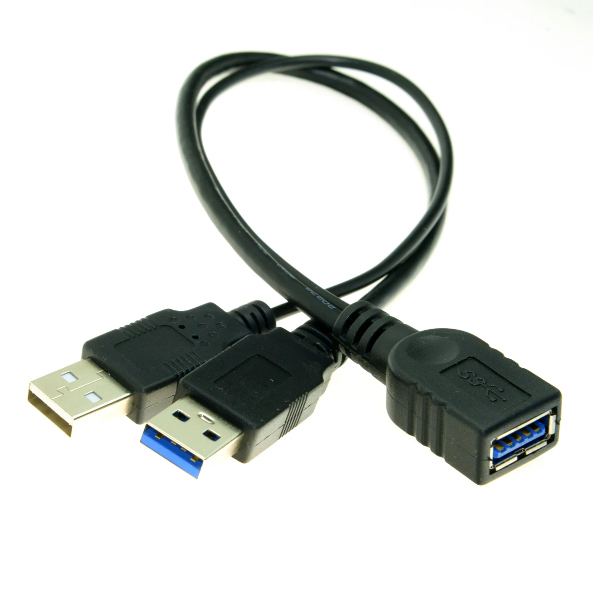 CY Black Color USB 3.0 Female to Dual USB Male Extra Power Data Y Extension Cable for 2.5" Mobile Hard Disk
CY Black Color USB 3.0 Female to Dual USB Male Extra Power Data Y Extension Cable for 2.5" Mobile Hard Disk