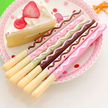 48 pcs/Lot Sweet cookie stick black ink gel pen Chocolate pens caneta escolar Stationery Gift Office School supplies A6810
48 pcs/Lot Sweet cookie stick black ink gel pen Chocolate pens caneta escolar Stationery Gift Office School supplies A6810