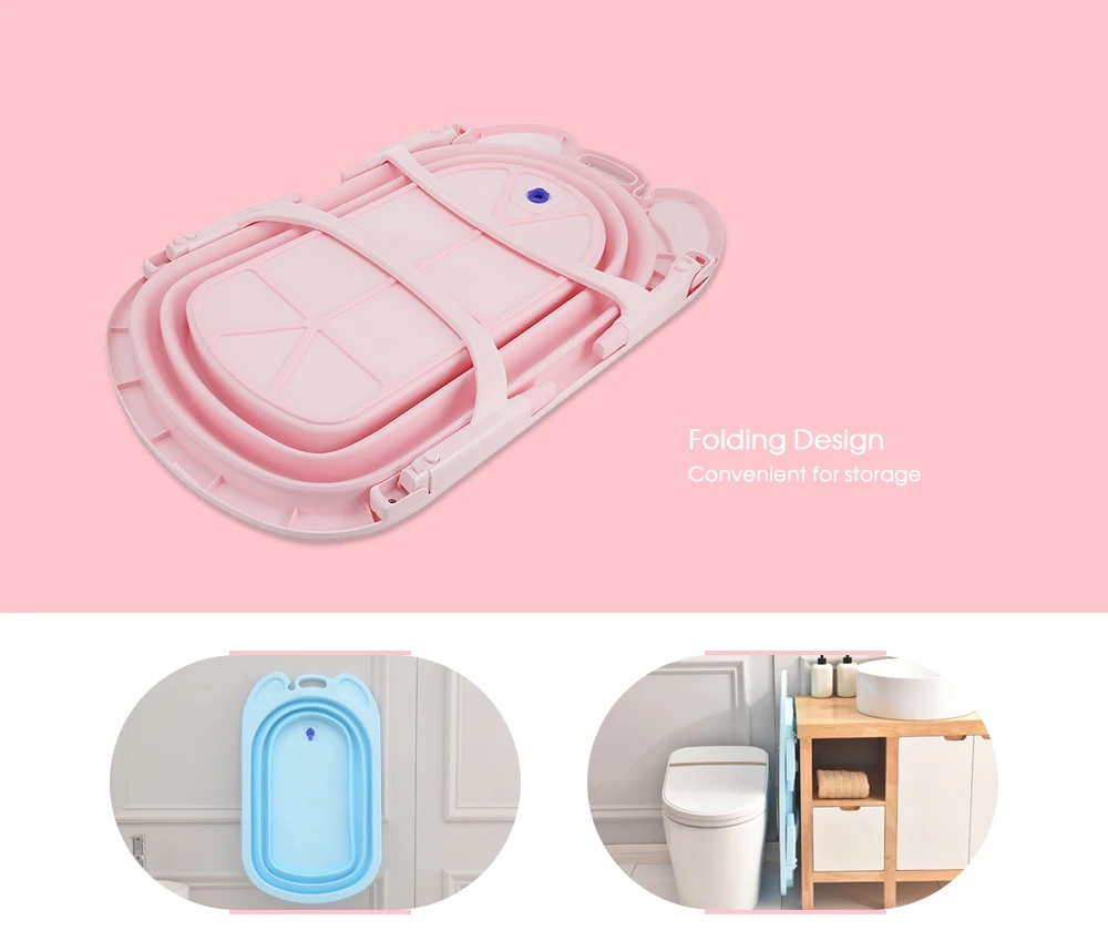 3 Colors Portable Folding Baby Bath Tub Large Size Anti-Slip Bottom Non-Toxic Material Children Bathtub Bucket for Baby Bathing (8)