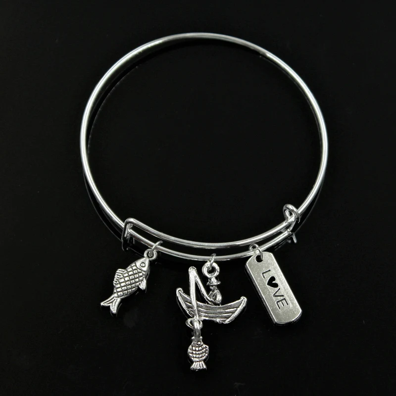 Love fishing fish lover Pendant Diy Handmade Charms Men Bracelet Women Bangles Jewelry Souvenir For Gift
Love fishing fish lover Pendant Diy Handmade Charms Men Bracelet Women Bangles Jewelry Souvenir For Gift