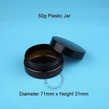 50pcs/Lot Wholesale 50g Empty Plastic Cream Jar Amber Women Cosmetic Bottle Small Black Lid Pot 50ml Facial Cream Packginga
50pcs/Lot Wholesale 50g Empty Plastic Cream Jar Amber Women Cosmetic Bottle Small Black Lid Pot 50ml Facial Cream Packginga