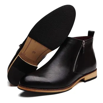 Fashion Men Ankle Boots Casual Men genuine Leather zipper Snow Boots Winter Shoes Men shoes Boots Black Warm Boots black gray
Fashion Men Ankle Boots Casual Men genuine Leather zipper Snow Boots Winter Shoes Men shoes Boots Black Warm Boots black gray