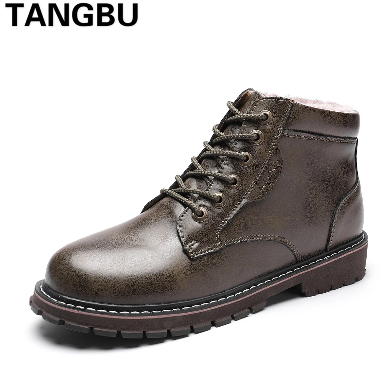 Winter Genuine Leather Men Martin Boots Lace Up Warm Plush Casual Leather Boots Ankle Botas Fashion Men Snow Boots Size 38-44
Winter Genuine Leather Men Martin Boots Lace Up Warm Plush Casual Leather Boots Ankle Botas Fashion Men Snow Boots Size 38-44