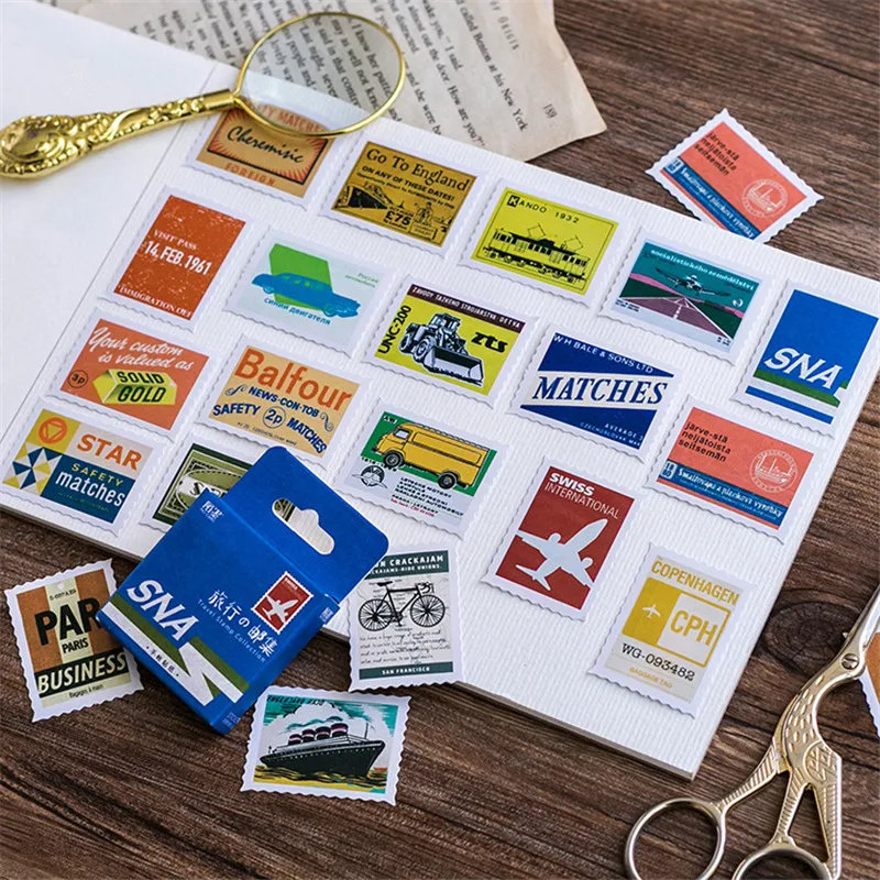 46 pcs/box Stationery Stickers Travel Stamp sticker decoration DIY diary scrapbooking gift card stationery sticker
46 pcs/box Stationery Stickers Travel Stamp sticker decoration DIY diary scrapbooking gift card stationery sticker