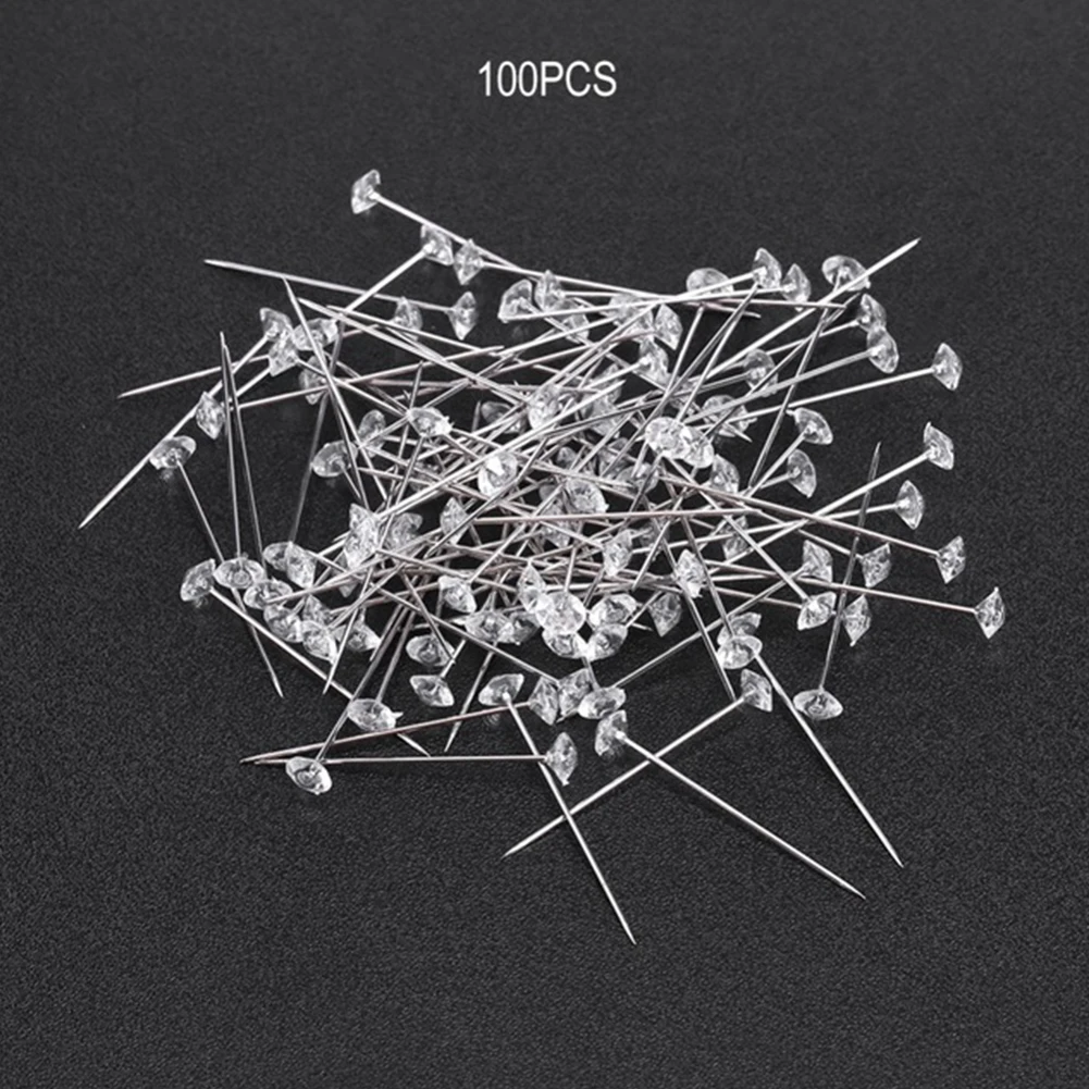100Pcs Accessories Durable Rhinestone Head Decoration Alloy Dress Stitching Wedding Bouquet Needles Sewing Pins Home Craft
100Pcs Accessories Durable Rhinestone Head Decoration Alloy Dress Stitching Wedding Bouquet Needles Sewing Pins Home Craft