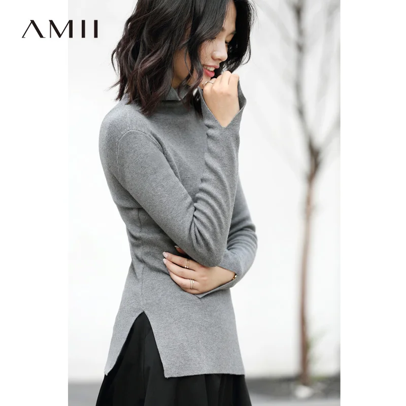 Amii Minimalist Turtleneck Knitted Sweater 2019 Fall Fashion Solid Plus Size Pullover Slit Crop Top Female Sweaters Tops
Amii Minimalist Turtleneck Knitted Sweater 2019 Fall Fashion Solid Plus Size Pullover Slit Crop Top Female Sweaters Tops