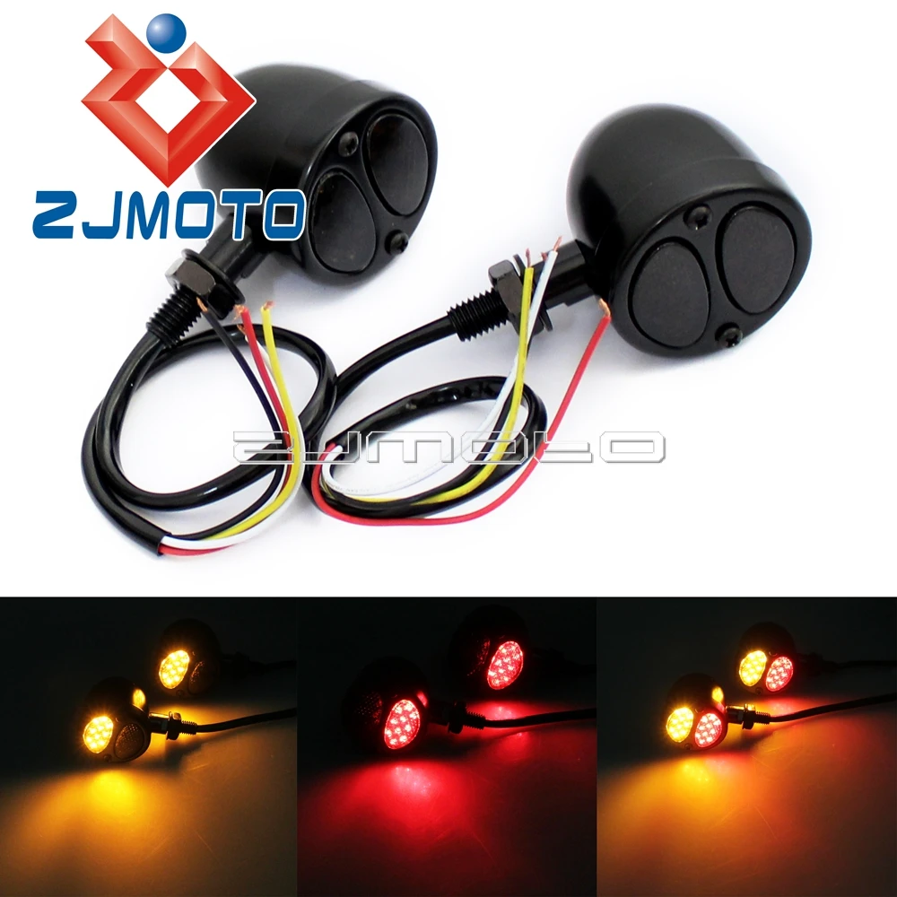 Motorcycle Front Rear 3 in 1 LED Turn Signals w/ Brake Tail Light Blinkers Indicator Lights For Harley Chopper Bobber Cafe Racer
Motorcycle Front Rear 3 in 1 LED Turn Signals w/ Brake Tail Light Blinkers Indicator Lights For Harley Chopper Bobber Cafe Racer