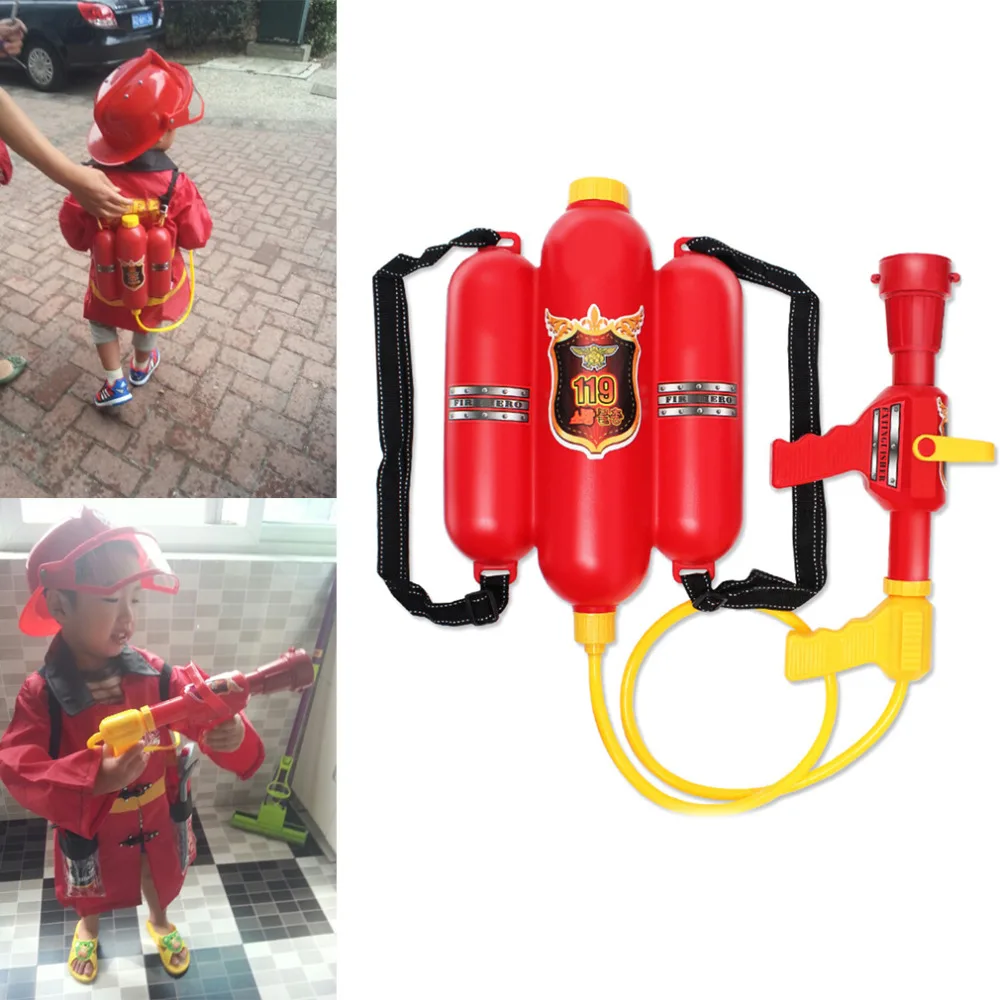 Лидер продаж! Детский пожарный рюкзак фотоигрушка водяной пистолет с воздушным