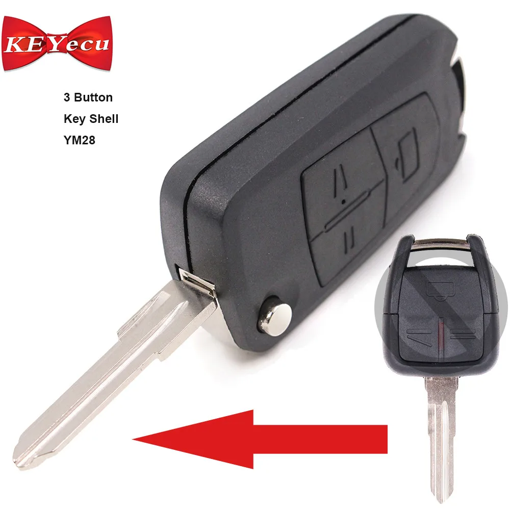 KEYECU Folding Remote Key Shell Case 3 Buttons for Opel Celta Prisma Corsa Monza with Uncut YM28 Blade
KEYECU Folding Remote Key Shell Case 3 Buttons for Opel Celta Prisma Corsa Monza with Uncut YM28 Blade