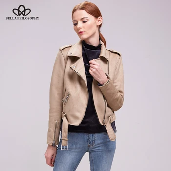 Bella Philosophy Women 2018 spring autumn coat jacket women zipper turn-down collar faux suede biker jacket coat khaki gray
Bella Philosophy Women 2018 spring autumn coat jacket women zipper turn-down collar faux suede biker jacket coat khaki gray