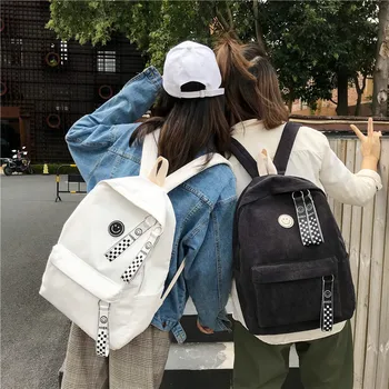 Corduroy Eco Travel Backpack Student Book Bag School Bag Smiling Face 3 Colors CYA96107
Corduroy Eco Travel Backpack Student Book Bag School Bag Smiling Face 3 Colors CYA96107
