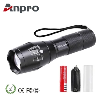 Anpro Led Flashlight XML T6 Linterna Torch 1000 Lumens Outdoor Camping Powerful Led Flashlight Waterproof, use 18650 AAA Battery
Anpro Led Flashlight XML T6 Linterna Torch 1000 Lumens Outdoor Camping Powerful Led Flashlight Waterproof, use 18650 AAA Battery