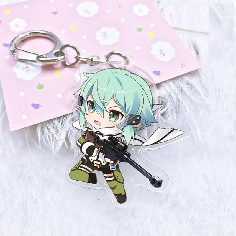 Cartoon Anime Sword Art Online Acrylic Keychain Asuna Krito Animation Pendants Key ring
Cartoon Anime Sword Art Online Acrylic Keychain Asuna Krito Animation Pendants Key ring