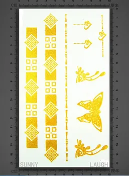 2pcs gold tattoo stickers Butterfly Bracelets for women arm hand body art warterproof Temporary glitter tattoo sticker
2pcs gold tattoo stickers Butterfly Bracelets for women arm hand body art warterproof Temporary glitter tattoo sticker
