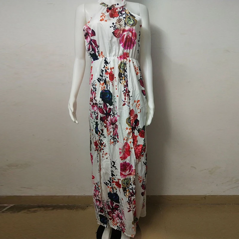 Halter Style Casual Loose Female Summer Floral Dress Boho Long Maxi Holiday Party Sleeveless Dress Clothes
Halter Style Casual Loose Female Summer Floral Dress Boho Long Maxi Holiday Party Sleeveless Dress Clothes