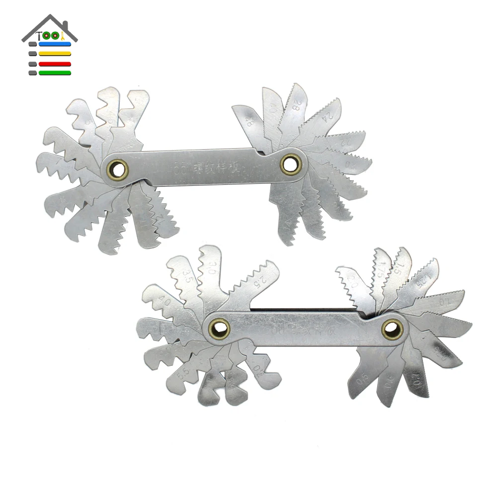 2pcs Thread Plug Gage Stainless Steel Metric Screw Pitch 60 and 55 Degree Thread Measuring Gage Gauge
2pcs Thread Plug Gage Stainless Steel Metric Screw Pitch 60 and 55 Degree Thread Measuring Gage Gauge