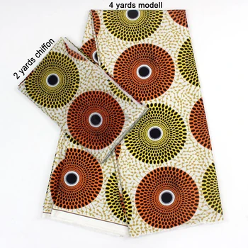 2 Pcs Set 4 Yards African Ankara Prints Modell Material & 2 Yards Chiffon Ankara Chiffon Fabric YBXM-22
2 Pcs Set 4 Yards African Ankara Prints Modell Material & 2 Yards Chiffon Ankara Chiffon Fabric YBXM-22