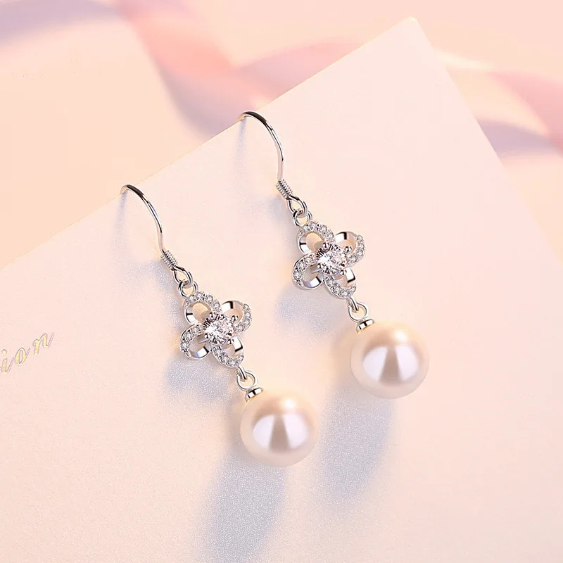 Wedding Jewelry Rhinestone Style Engagement Earrings for Women Drop Earrings Round Trendy Brincos Dangle Pearl Aretes Earrings
Wedding Jewelry Rhinestone Style Engagement Earrings for Women Drop Earrings Round Trendy Brincos Dangle Pearl Aretes Earrings