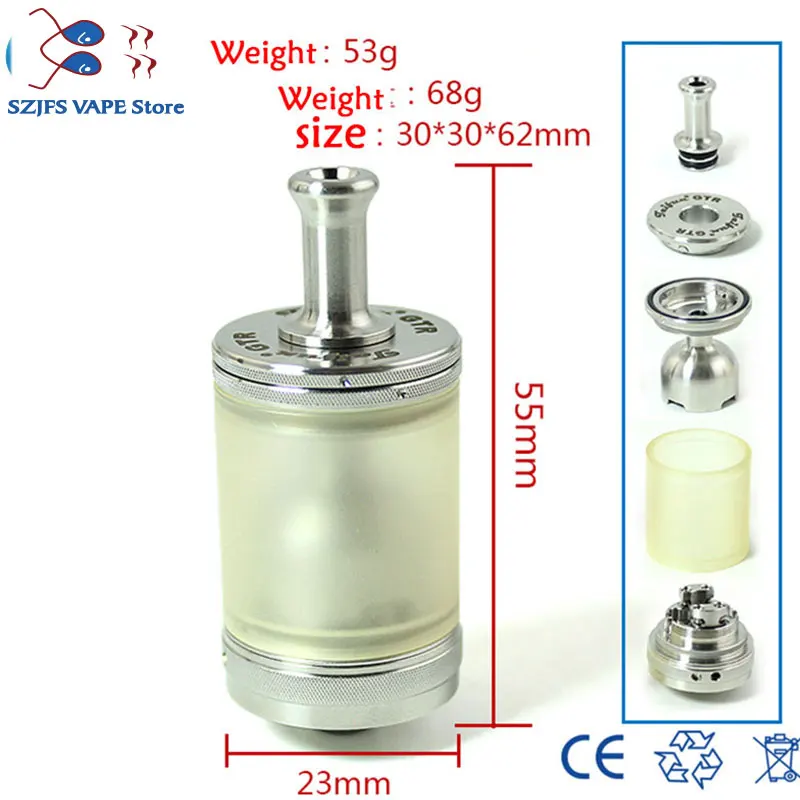 Taifun GTR RTA electronic cigarette 23mm 4ML high capacity and MTL atomizer vape tank vaporizer VS kayfun bt /v5/gt4/Dvarw MTL
Taifun GTR RTA electronic cigarette 23mm 4ML high capacity and MTL atomizer vape tank vaporizer VS kayfun bt /v5/gt4/Dvarw MTL
