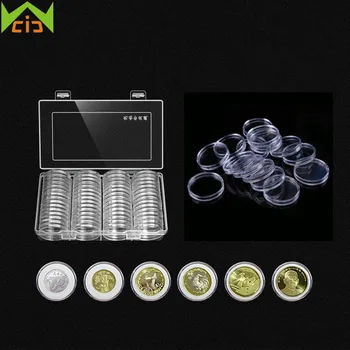 WCIC 30mm Plastic Coin Case Clear Capsules Coins Holders Specie Container Collectibles Storage Boxes Coins Organizer 100Pcs/Set
WCIC 30mm Plastic Coin Case Clear Capsules Coins Holders Specie Container Collectibles Storage Boxes Coins Organizer 100Pcs/Set