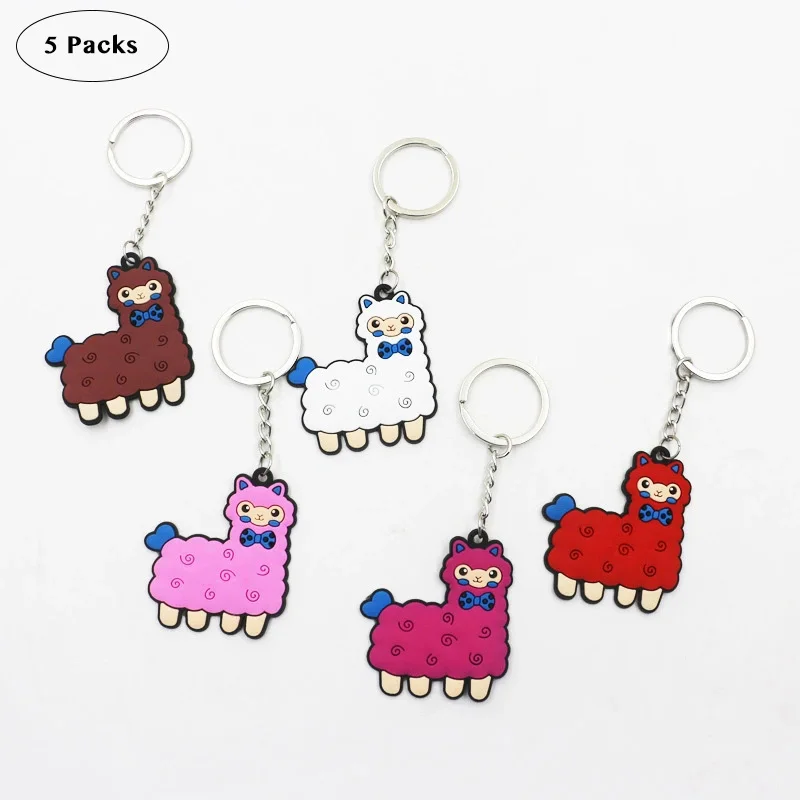 5 PCS Cute Llama Keychain Set soft PVC Keyring Alpaca Key Chain Pendant Metal Ring Gift 5 Colors
5 PCS Cute Llama Keychain Set soft PVC Keyring Alpaca Key Chain Pendant Metal Ring Gift 5 Colors