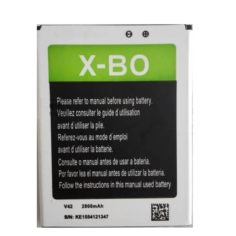 For X-BO V42 Battery KB335572A Batteria Mobile Phone 3.8V 2800mAh Li-Ion Rechargeable Batteries Replacement +Track Number
For X-BO V42 Battery KB335572A Batteria Mobile Phone 3.8V 2800mAh Li-Ion Rechargeable Batteries Replacement +Track Number