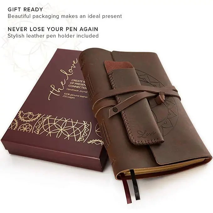 Handmade Genuine Leather Notepad Leather Journal Writing Notebook Lined Pages Pen Holder Paper 8 x 6 Inches
Handmade Genuine Leather Notepad Leather Journal Writing Notebook Lined Pages Pen Holder Paper 8 x 6 Inches